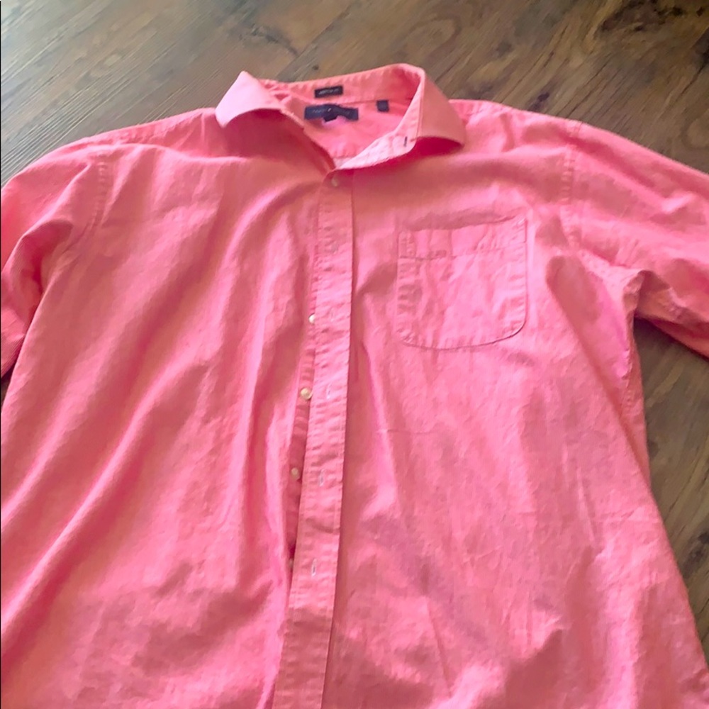 Tommy Hilfiger pink dress shirt.